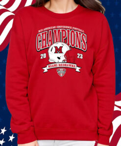 Miami University Redhawks 2023 Mac Football Conference Champions Shirt Sweatshirt