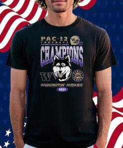WASHINGTON HUSKIES 2023 PAC-12 CHAMPIONS DAWGS ON TOP YOUTH SHIRT