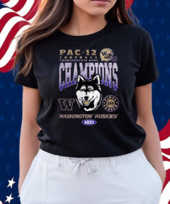 WASHINGTON HUSKIES 2023 PAC-12 CHAMPIONS DAWGS ON TOP YOUTH SHIRTS