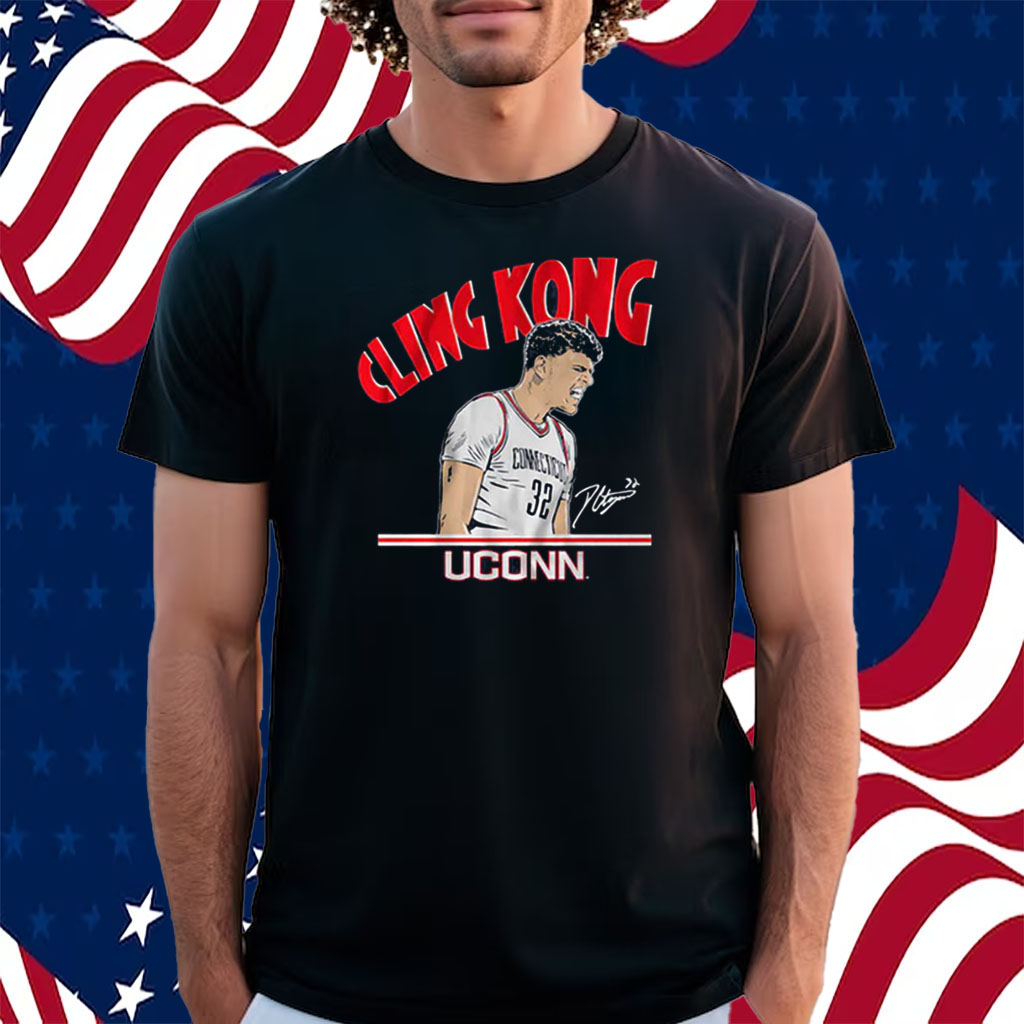 Uconn Basketball Donovan Clingan Cling Kong T-Shirt