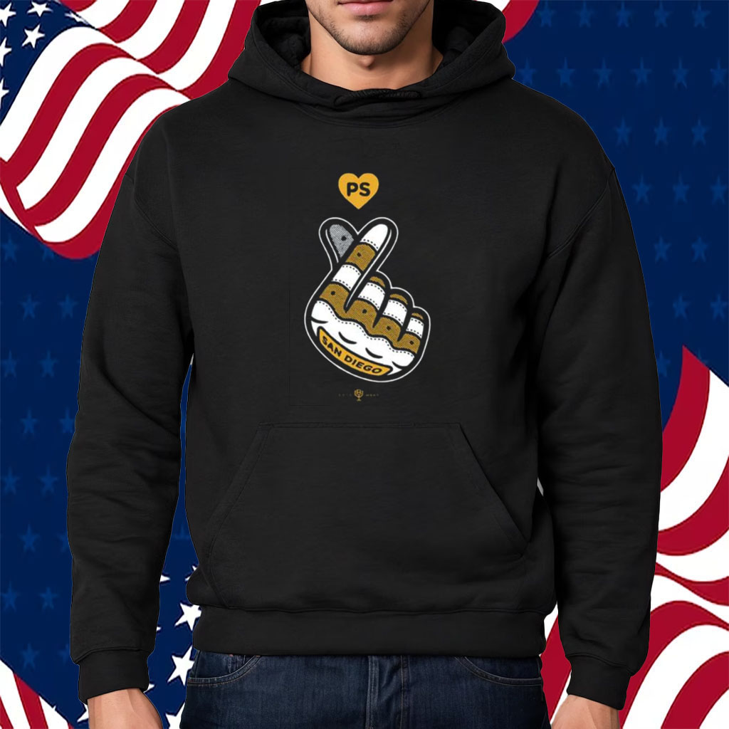 San Diego Finger Heart T-Shirt Hoodie