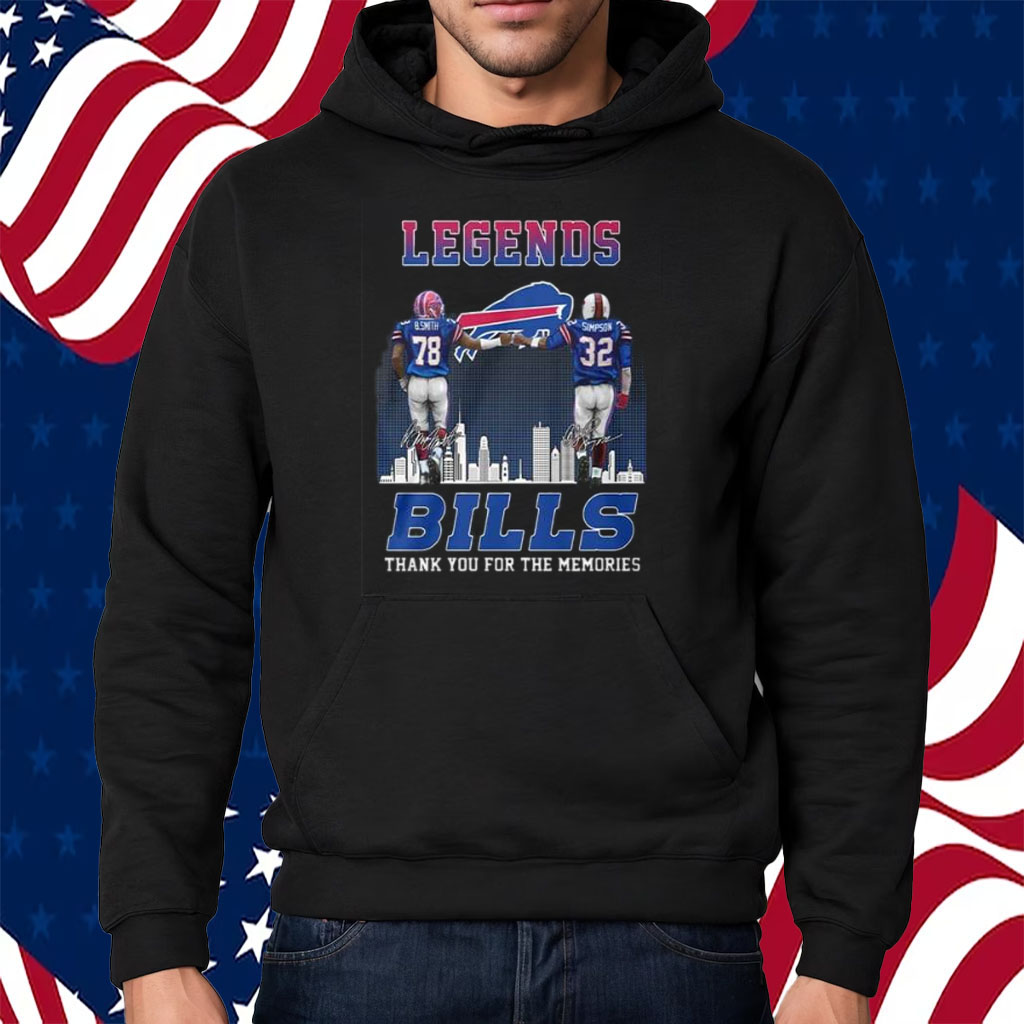 Bills Legends Smith Simpson Thank You For The Memories Shirt Hoodie