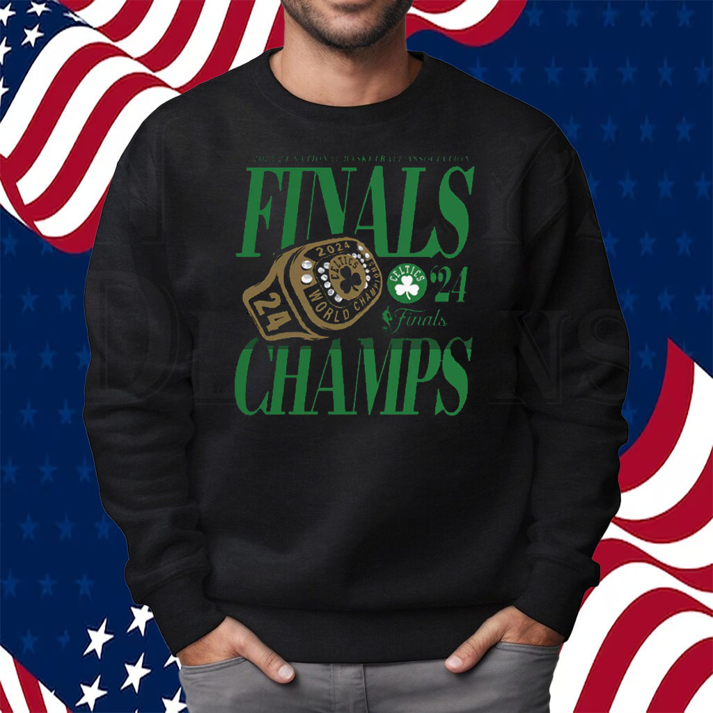 Boston Celtics Fanatics 2024 Nba Finals Champions Ball Screen Ring Shirt Sweatshirt
