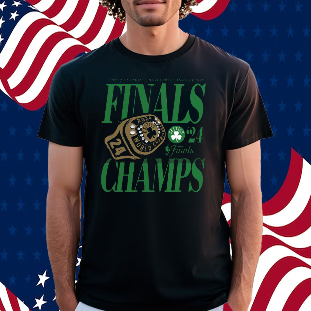 Boston Celtics Fanatics 2024 Nba Finals Champions Ball Screen Ring Shirt