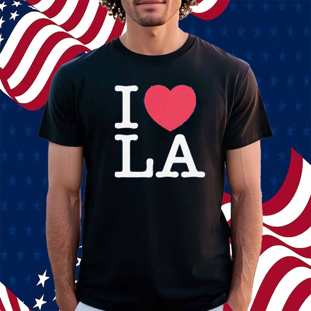 I LOVE LA BASEBALL T-SHIRT