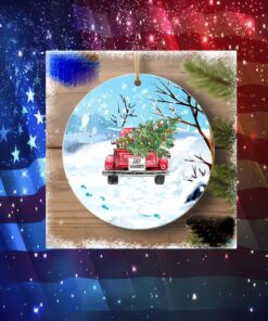 Couple In A Car Ornament Just Married Ornament
