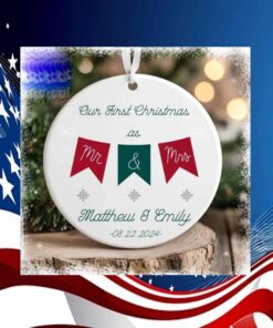 First Christmas Together New Couple Wedding Gift Mr Mrs Mr And Mrs Ornament