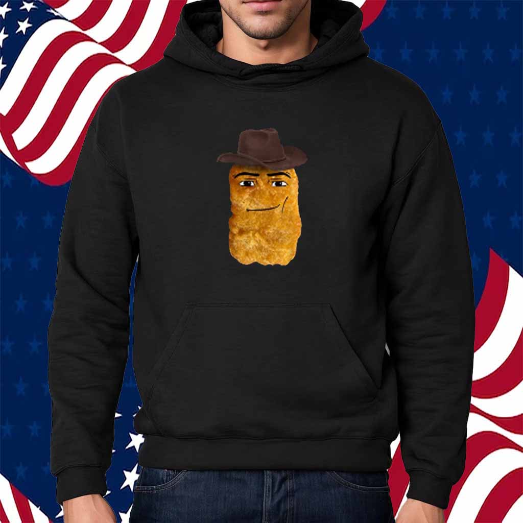 Tom Anonbirdd Wearing Cowboy Chicken Nugget T-Shirt