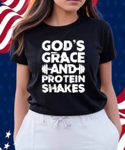 Iron Panda God's Grace And Protein Shake Washed Gym Shirt