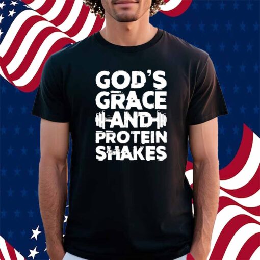 Iron Panda God's Grace And Protein Shake Washed Gym Shirt