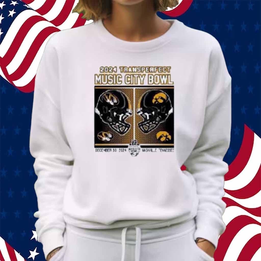 Mizzou Tigers Vs Iowa Hawkeyes Transperfect Music City Bowl 2024 Shirt