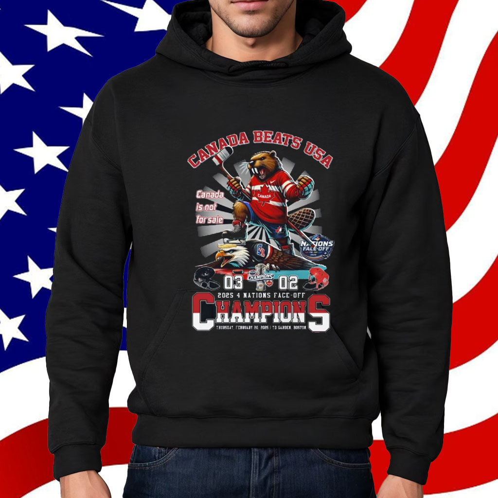 Canada Beats Usa 3-2 2025 4 Nations Face-off Champions Shirt