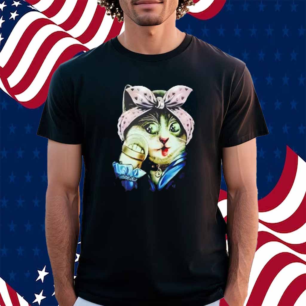 Classy female cat with bow makeup Shirt