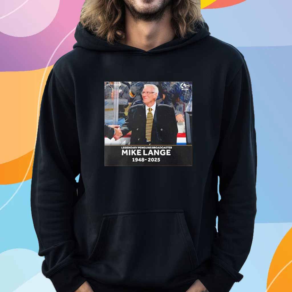 Mike Lange 1948 2025 Legendary Penguins Broadcaster T-Shirt