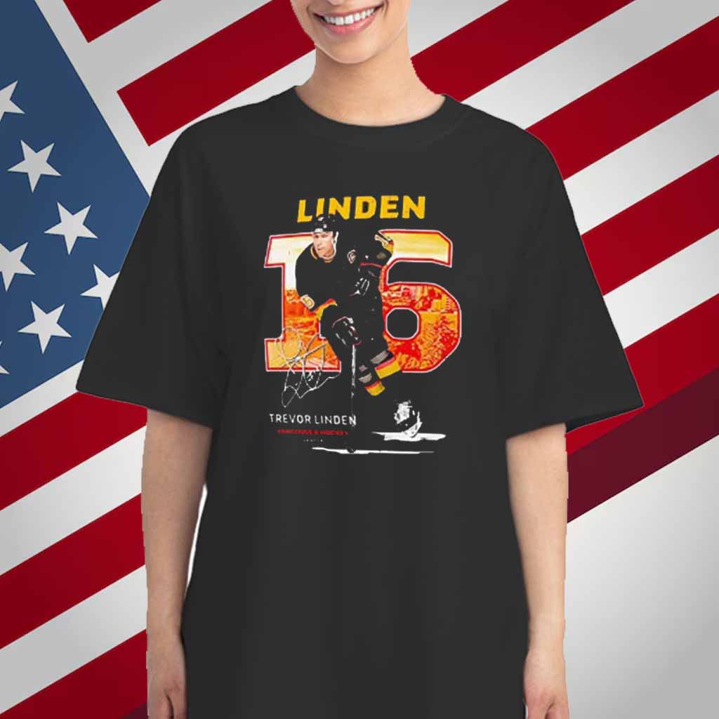 Trevor Linden 16 Vancouver Canucks Throwback T-Shirt