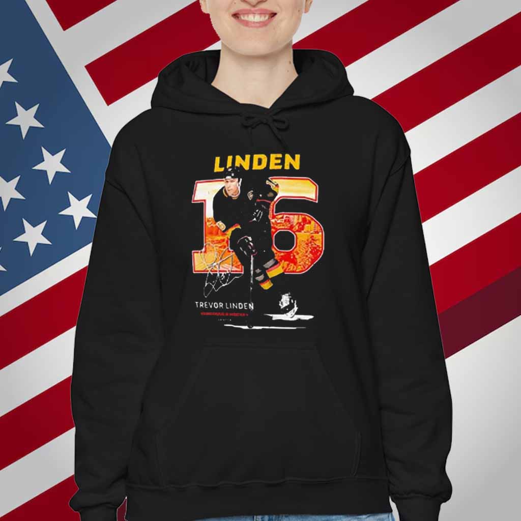 Trevor Linden 16 Vancouver Canucks Throwback T-Shirt