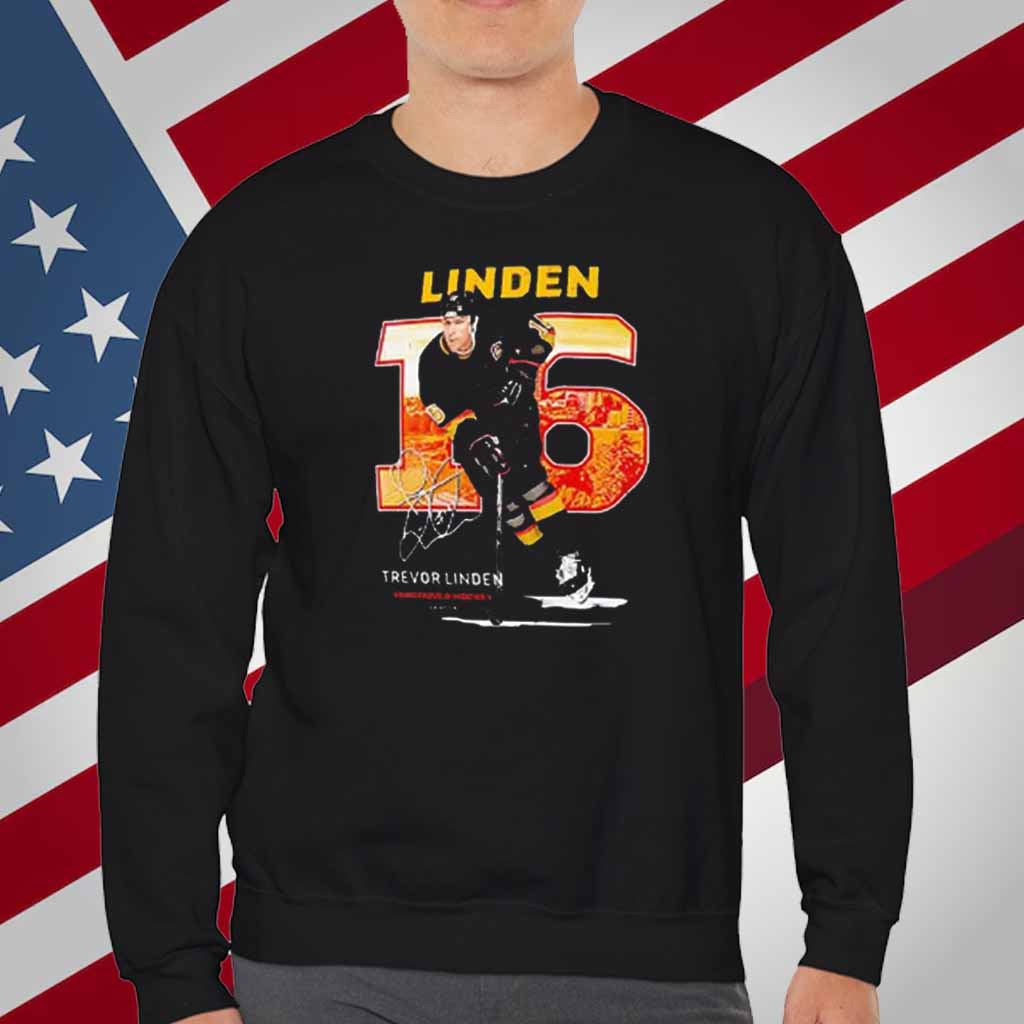Trevor Linden 16 Vancouver Canucks Throwback T-Shirt