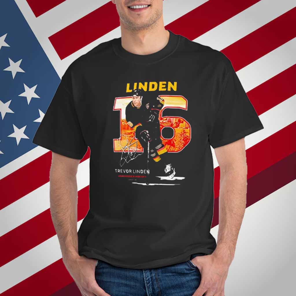 Trevor Linden 16 Vancouver Canucks Throwback T-Shirt