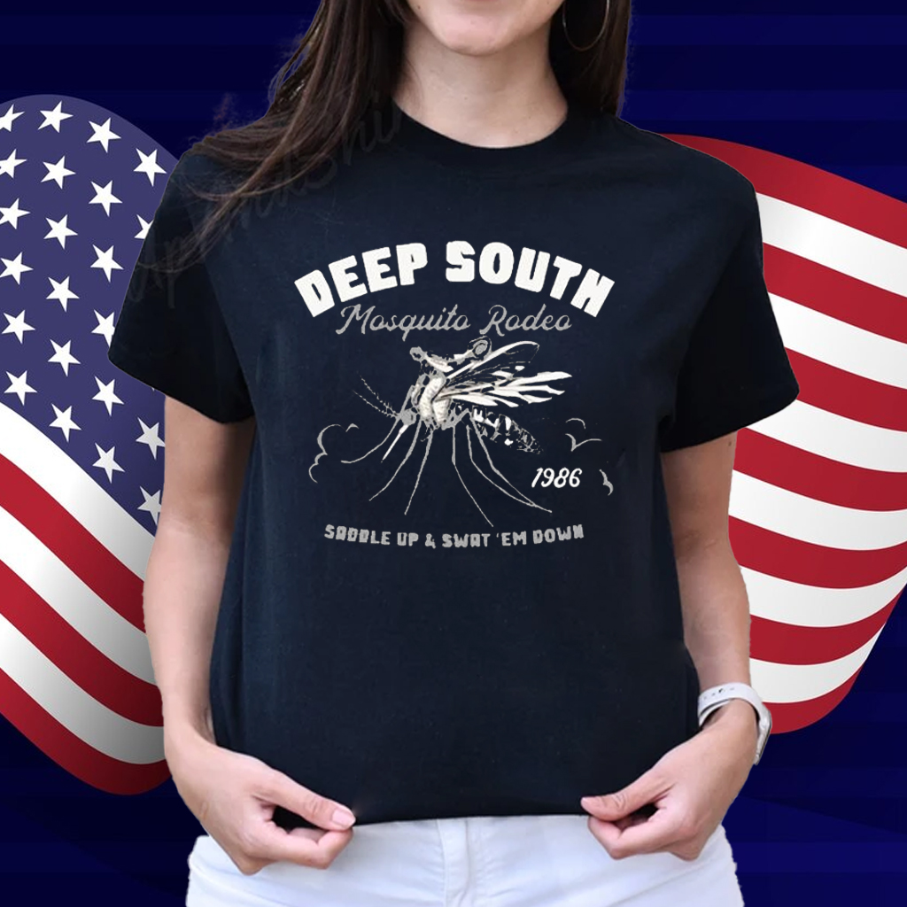 Matt Mitchell Deep South Mosquito Rodeo Saddle Up And Swat ‘Em Down 1986 Shirt