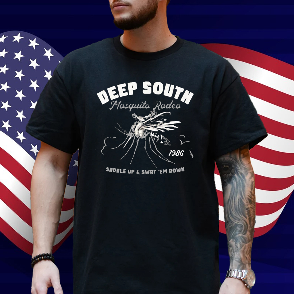 Matt Mitchell Deep South Mosquito Rodeo Saddle Up And Swat ‘Em Down 1986 Shirt