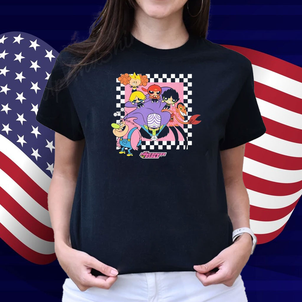 Anthony Mackie Wearing Cartoon The Powerpuff Girls Shirt