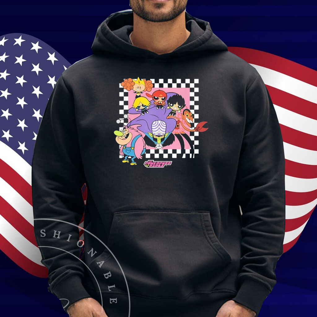 Anthony Mackie Wearing Cartoon The Powerpuff Girls Shirt