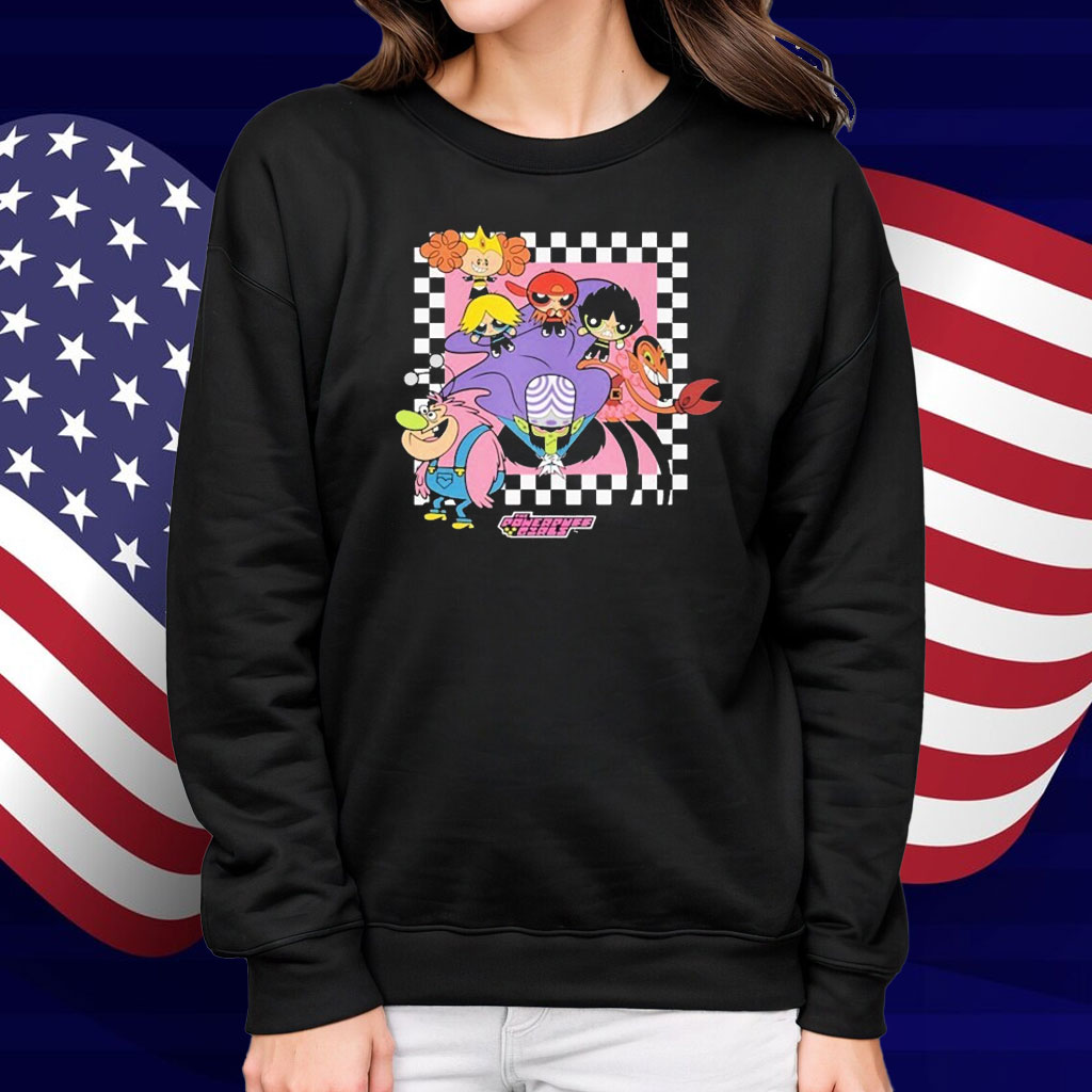 Anthony Mackie Wearing Cartoon The Powerpuff Girls Shirt