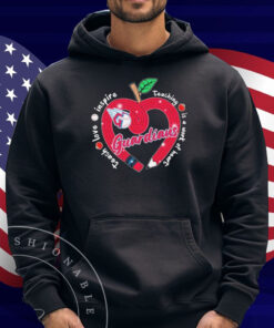 Cleveland Guardians Teach Love Inspire Teaching Is A Work Of Heart Apple Shirt