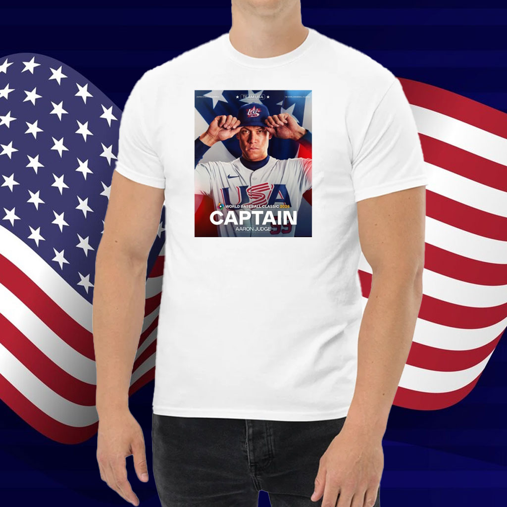 Official MLB Team USA World Baseball Classic 2025 Captain Aaron Judge New York Yankees Poster Shirt