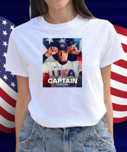 Official MLB Team USA World Baseball Classic 2025 Captain Aaron Judge New York Yankees Poster Shirt