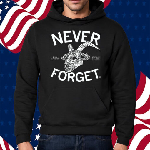 NEVER FORGET DISCO BAPHOMET SHIRT HOODIE
