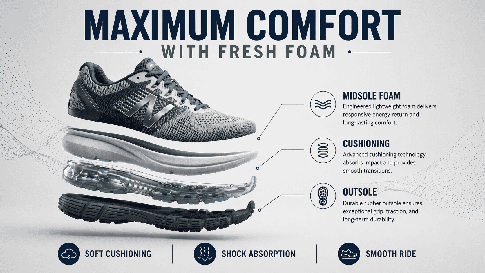 new balance fresh foam cushioning technology comfort shock absorption explained