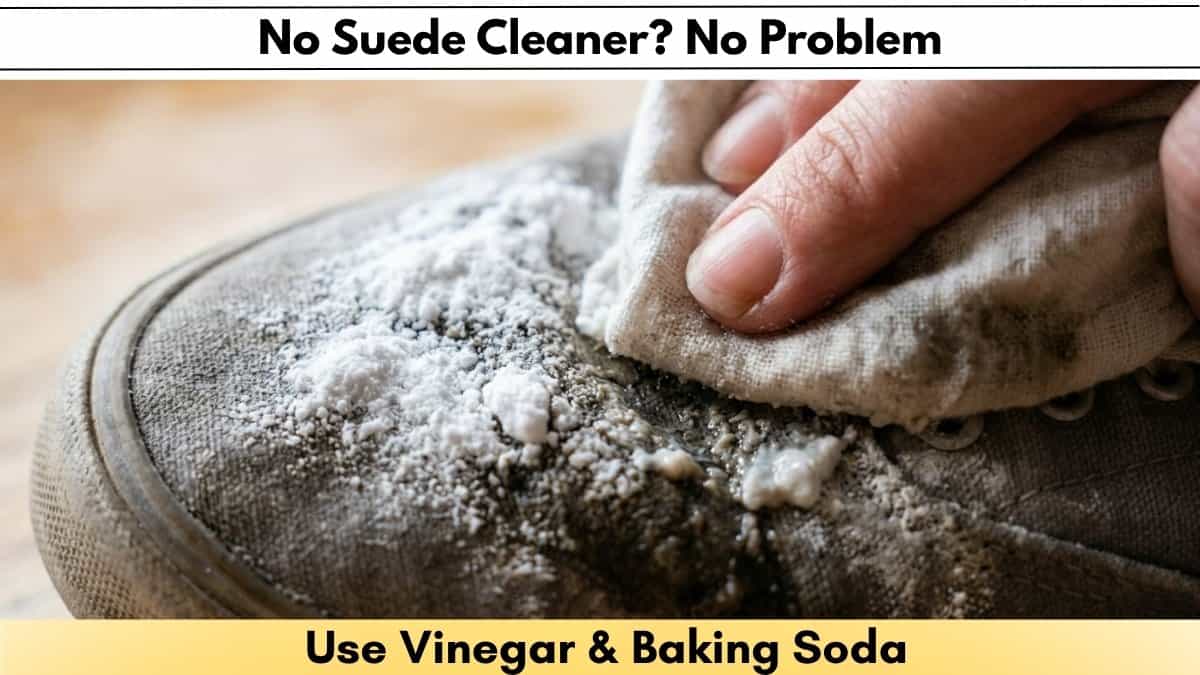 using baking soda and vinegar to clean suede shoes stains at home