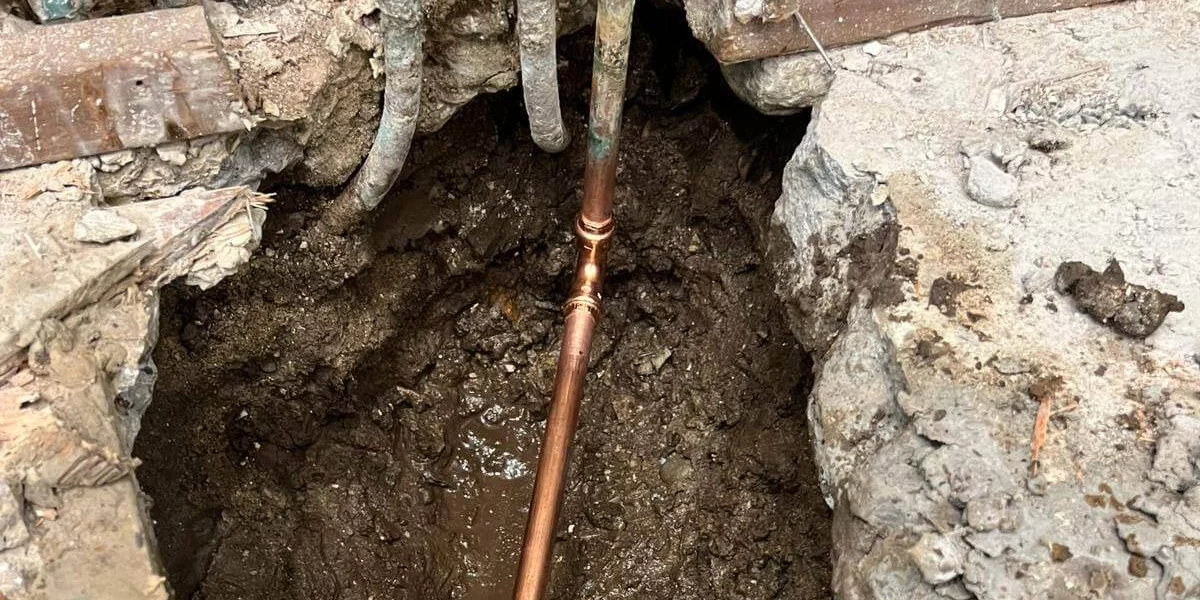 Slab Leak Detection and repair by Sheet Happens Plumbing & Drain