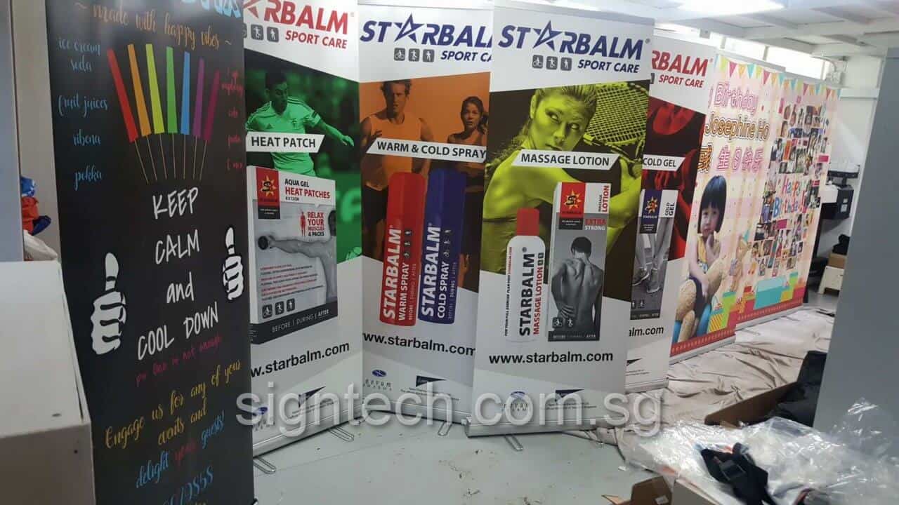 2 x 0.85m Roll up banner for STARBALM