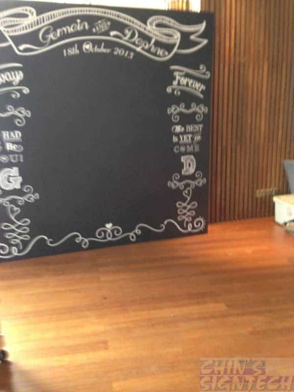 wedding chalk board photo booth 8 x 8ft
