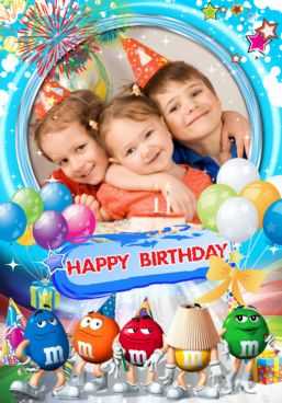 M & M Birthday Banner Singapore