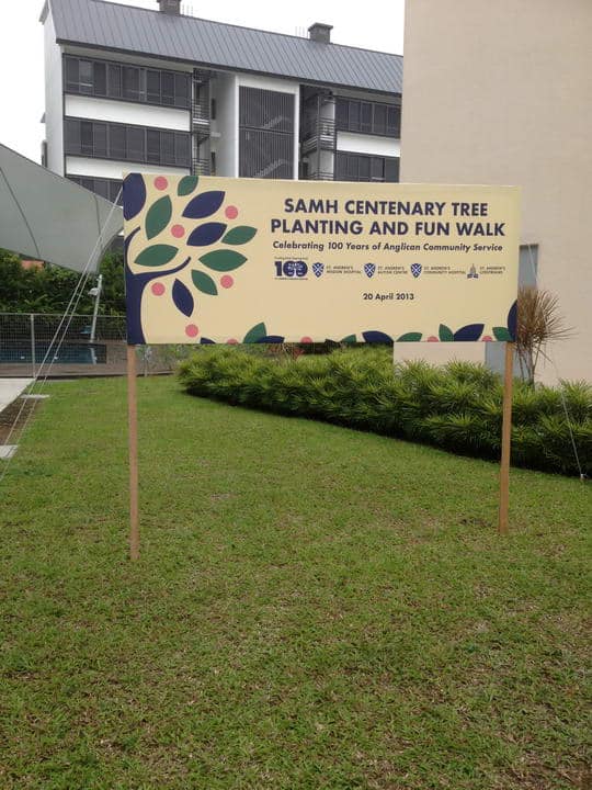 Wooden Display Stand on ground