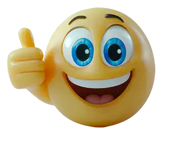 Smiling emoji giving thumbs up gesture