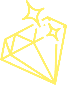 Shiny gold diamond icon symbolizing luxury and high-value SEO branding for Simply Be Found.