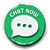 Clear green chat bubble icon with "Chat Now!" text for instant messaging support.