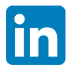 Bright blue LinkedIn logo on a white background, representing professional networking and social media marketing.