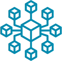 Modern digital marketing agency logo with clean design and vibrant blue color.