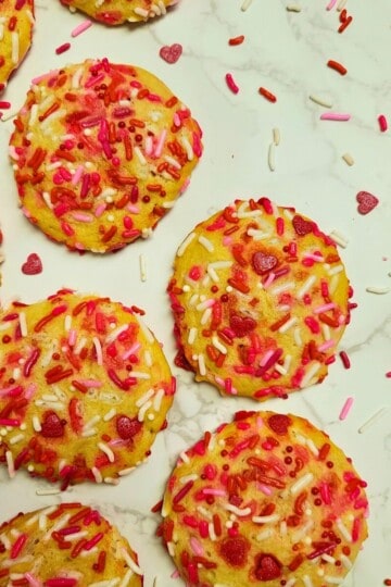 Valentine's Day Sprinkle Cookies