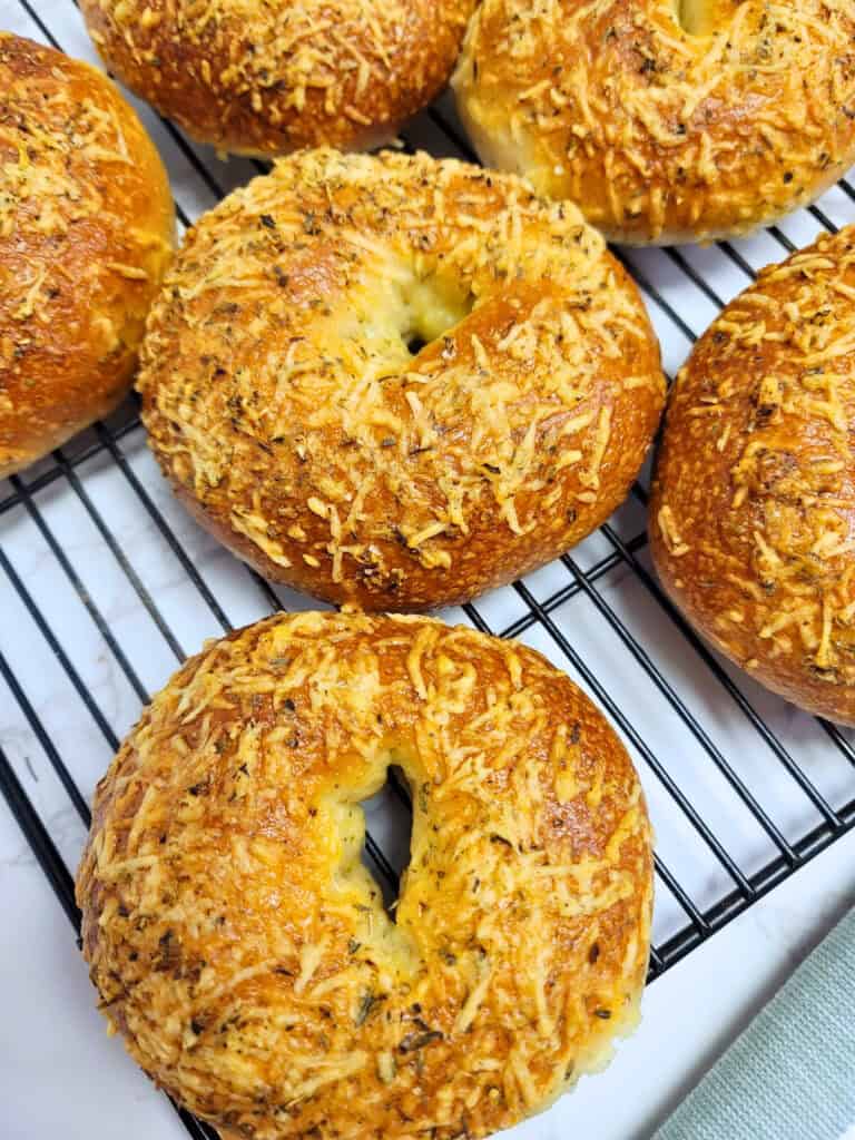 Italian Herbs and Cheese Bagels