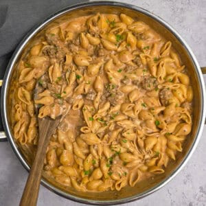 Creamy Beef and Shells