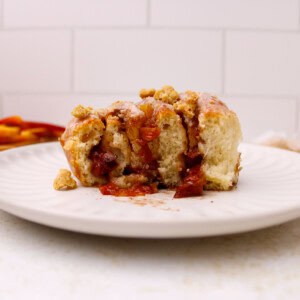 Peach Cobbler Cinnamon Rolls