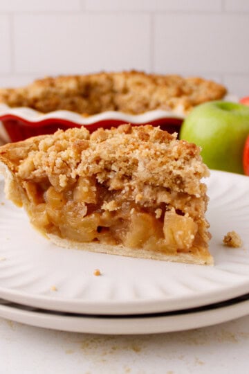 Sliced Dutch Apple Pie.