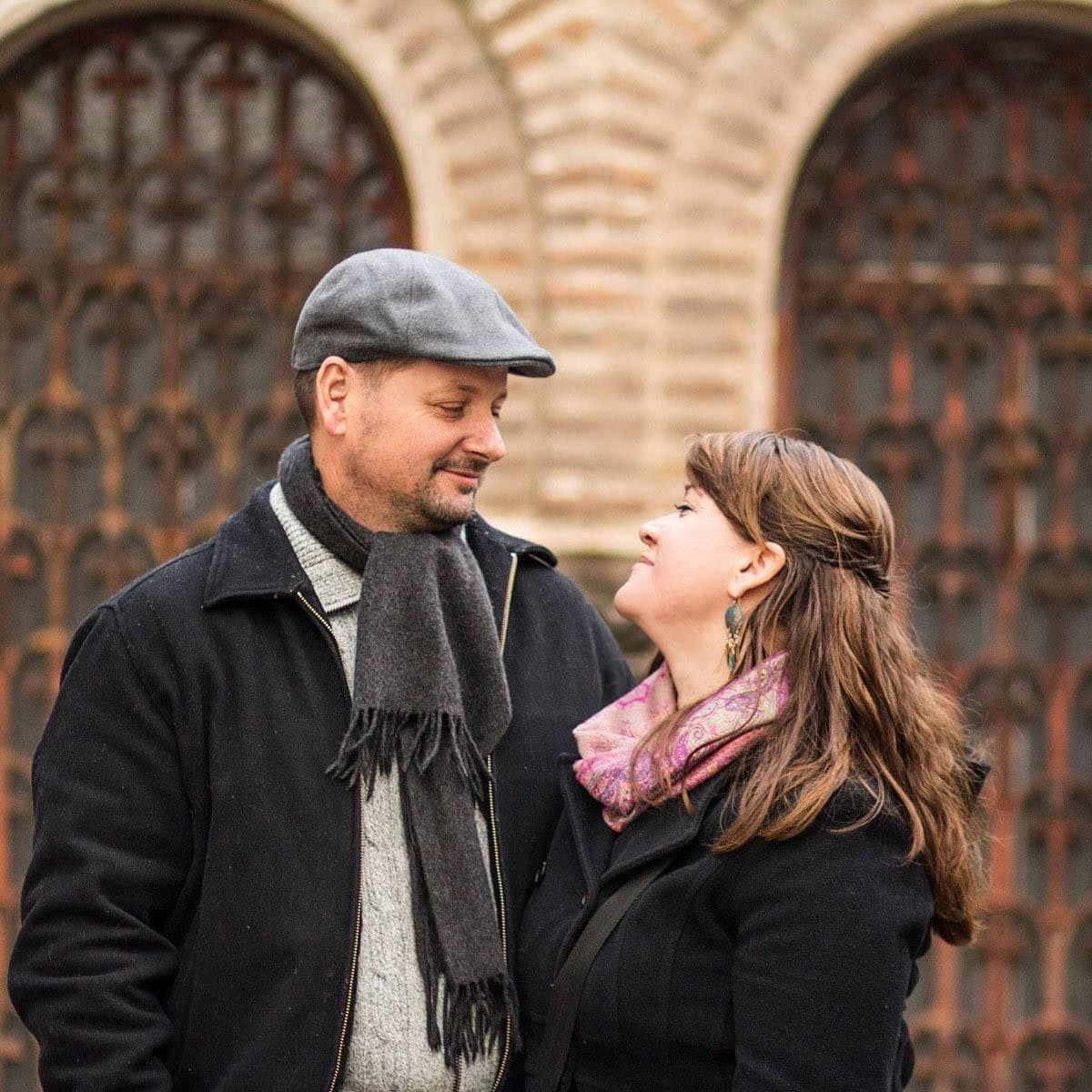 Hopeful couple embracing outdoors at Singing Feather Ministries, inspiring faith and love.