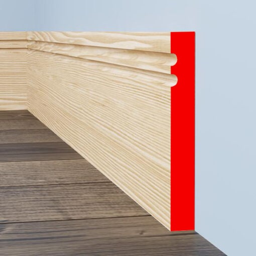 Square Edge C Grooved 2 Pine Skirting